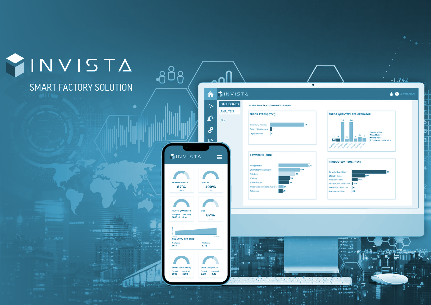 INVISTA von Gritec AG bietet modulare Produktionsüberwachung & Prozessanalyse mit Monitoring, Datenintegration, Traceability, Asset Management & OT-Security. Effizient, sicher & sofort einsatzbereit in Schweizer Industrieumgebungen.